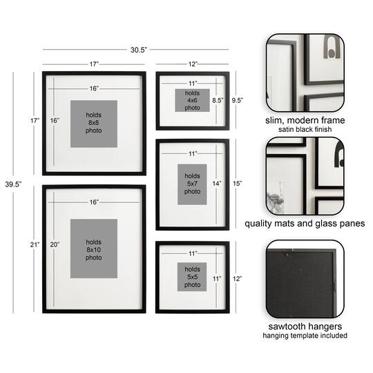 Kate and Laurel Gallery MDF Wall Matted Frame Set